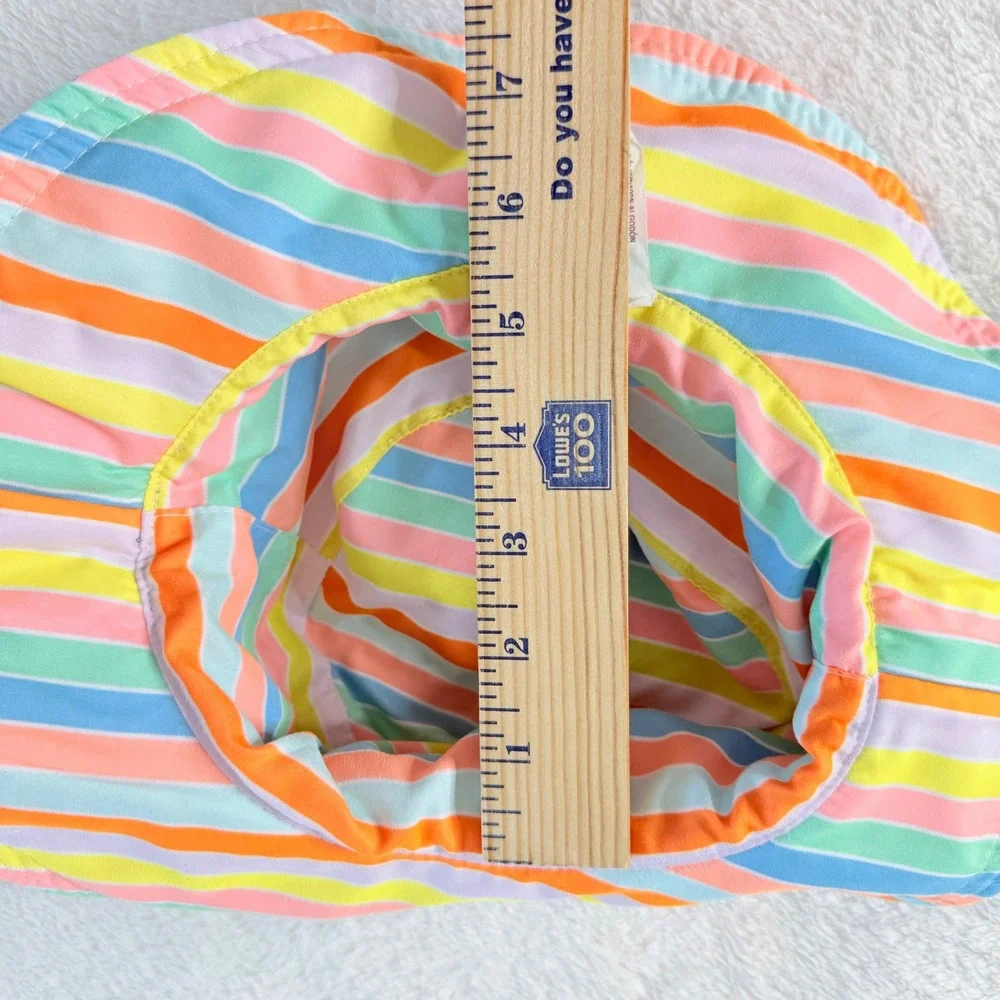 Unbranded Sun Hat Lot Kids  Blue Pink Excellent Reversible Rainbow Heart Cotton